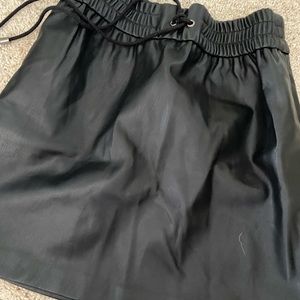 Faux leather skirt